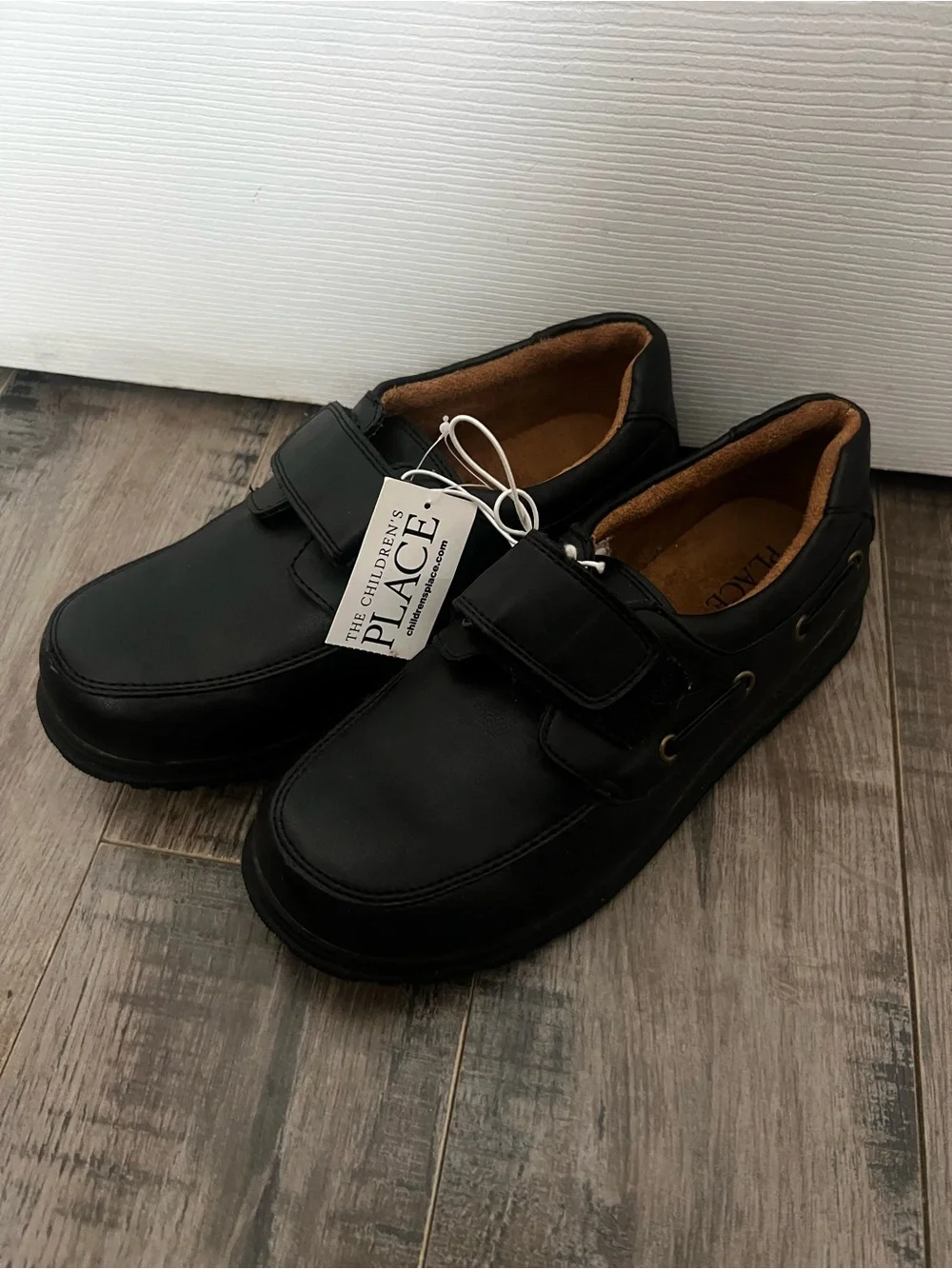 The Children's Place hook-and-loop uniform dress shoes